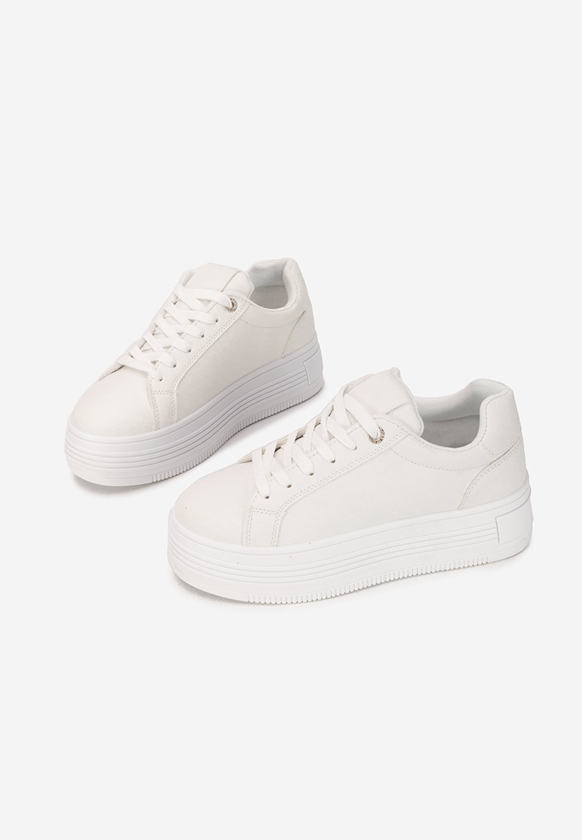 Sidoneya fehér telitalpú platform sneaker