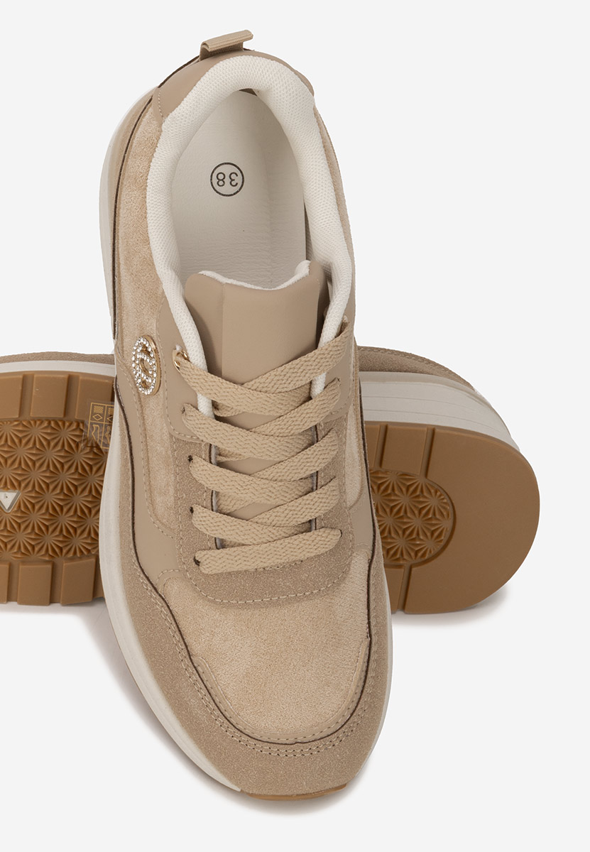 Sindya bézs platform sneaker cipő 