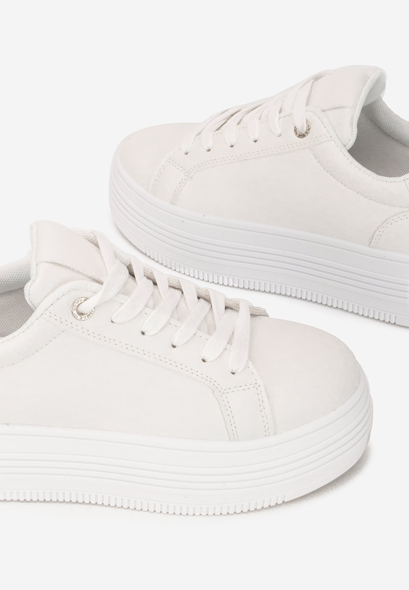 Sidoneya fehér telitalpú platform sneaker
