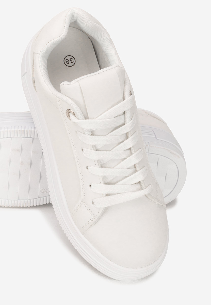 Sidoneya fehér telitalpú platform sneaker