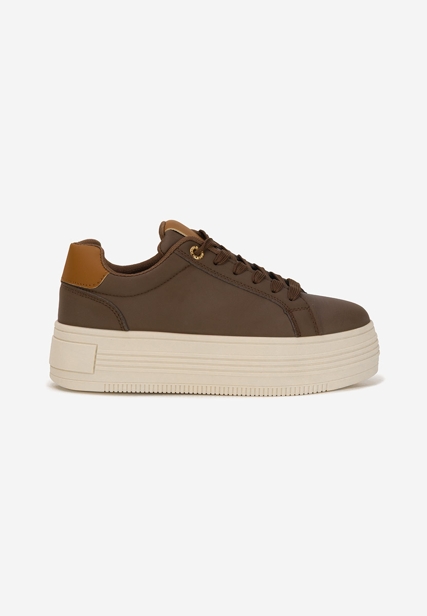 Sidoneya barna telitalpú platform sneaker