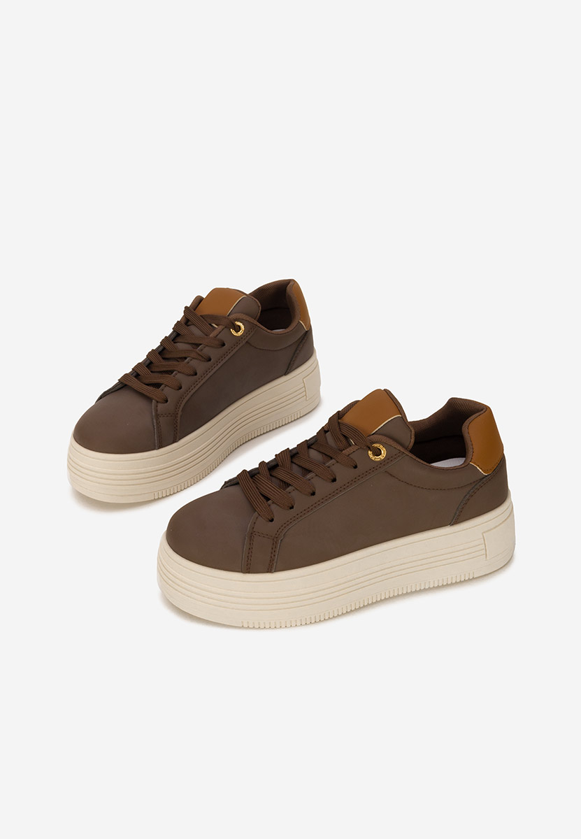 Sidoneya barna telitalpú platform sneaker