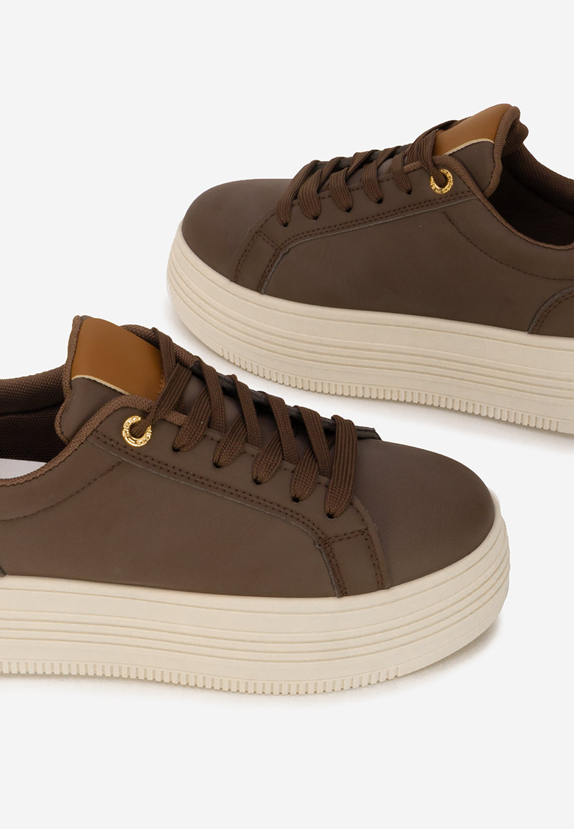 Sidoneya barna telitalpú platform sneaker