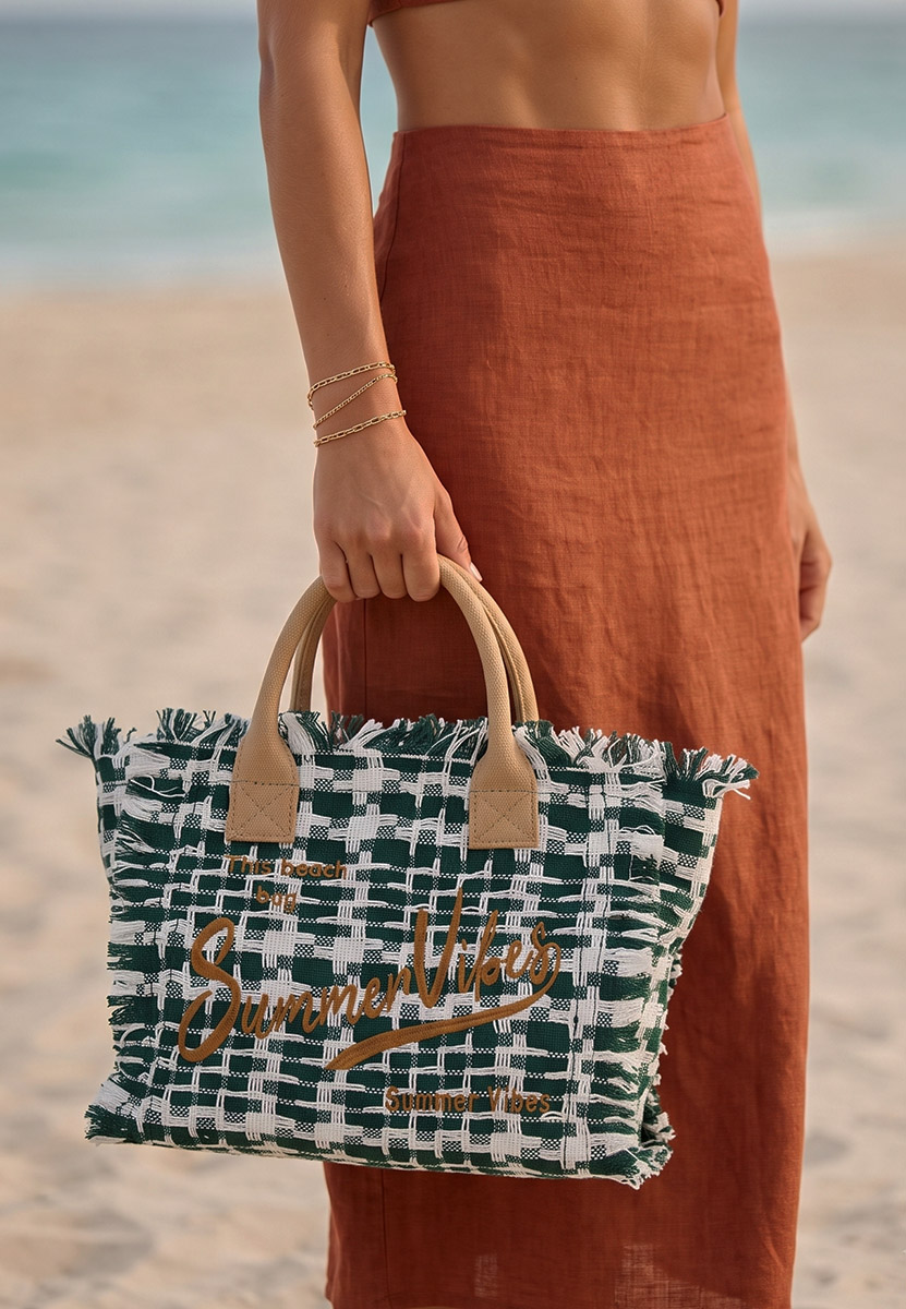 Dariella zöld strandtáska