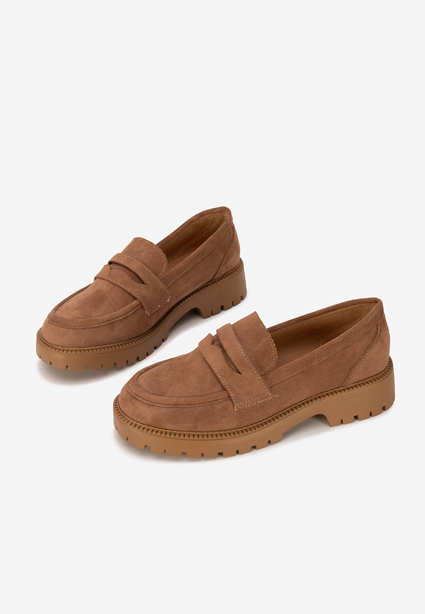Senilia khaki női loafer cipő
