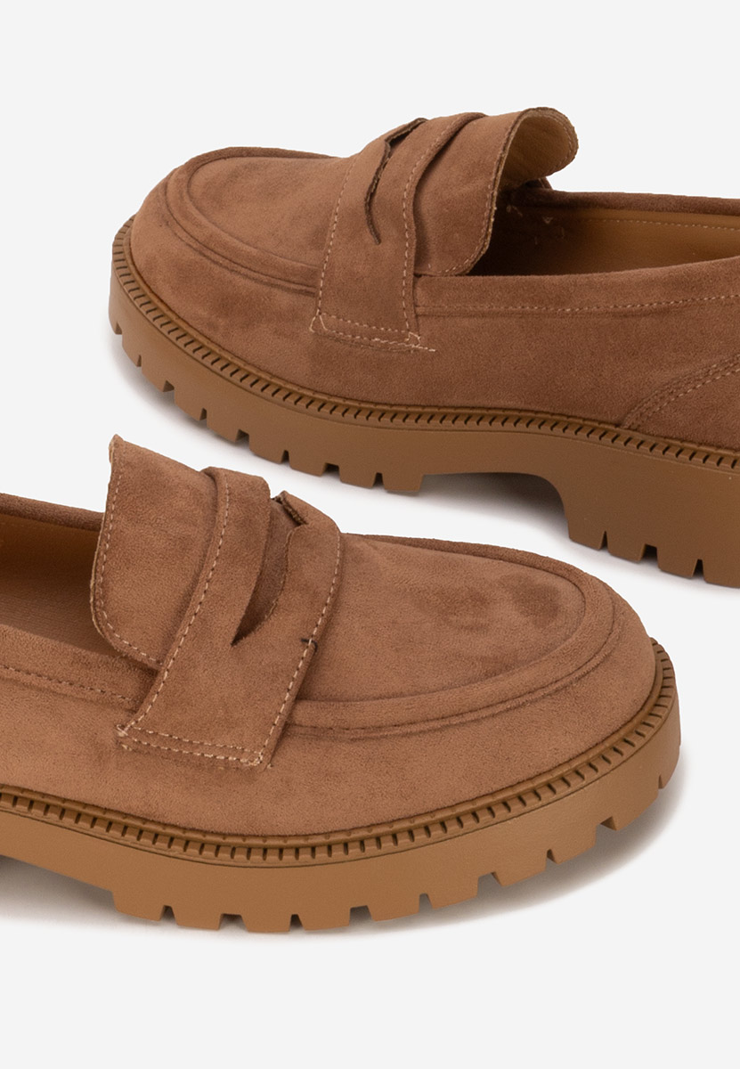 Senilia khaki női loafer cipő