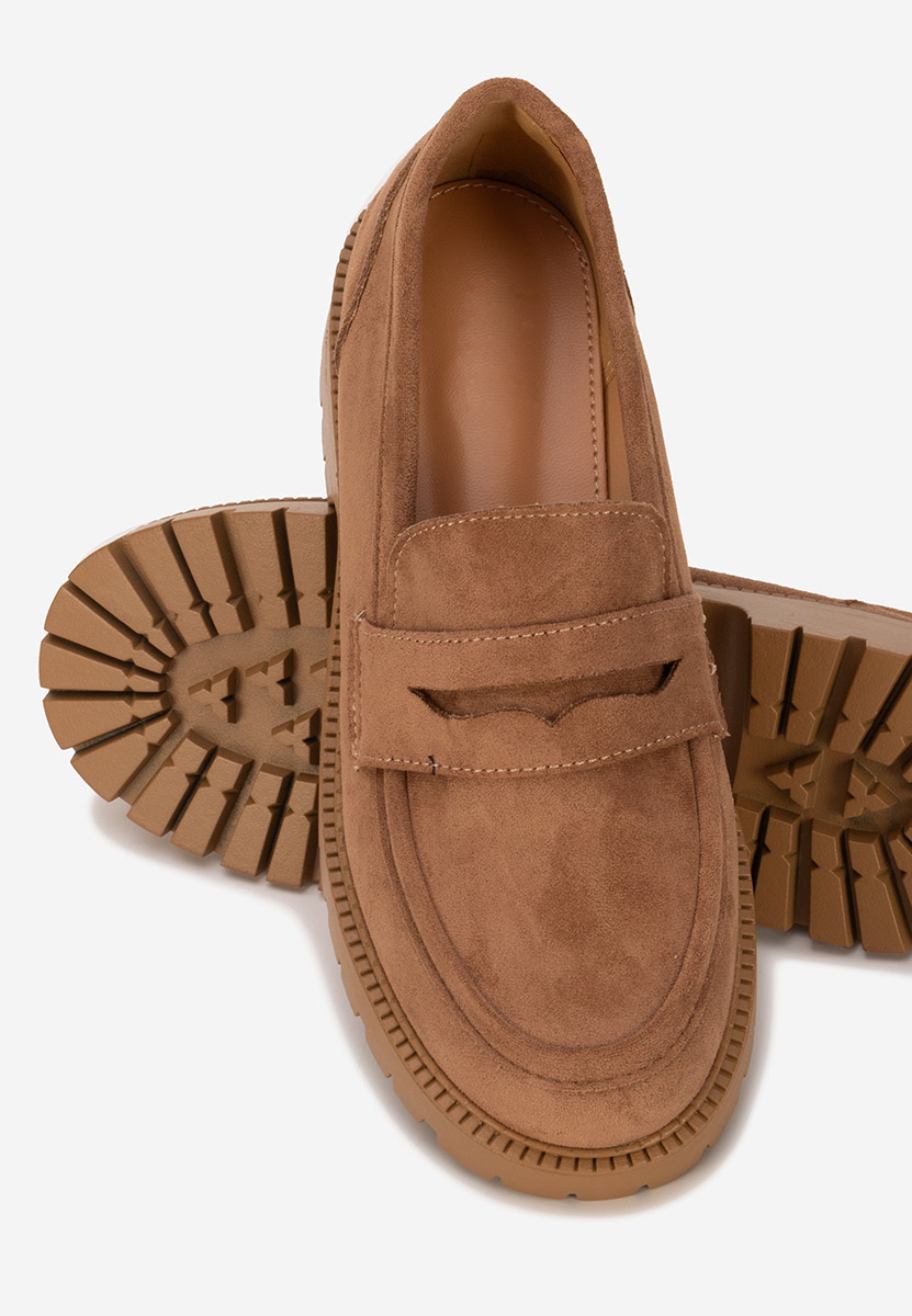Senilia khaki női loafer cipő