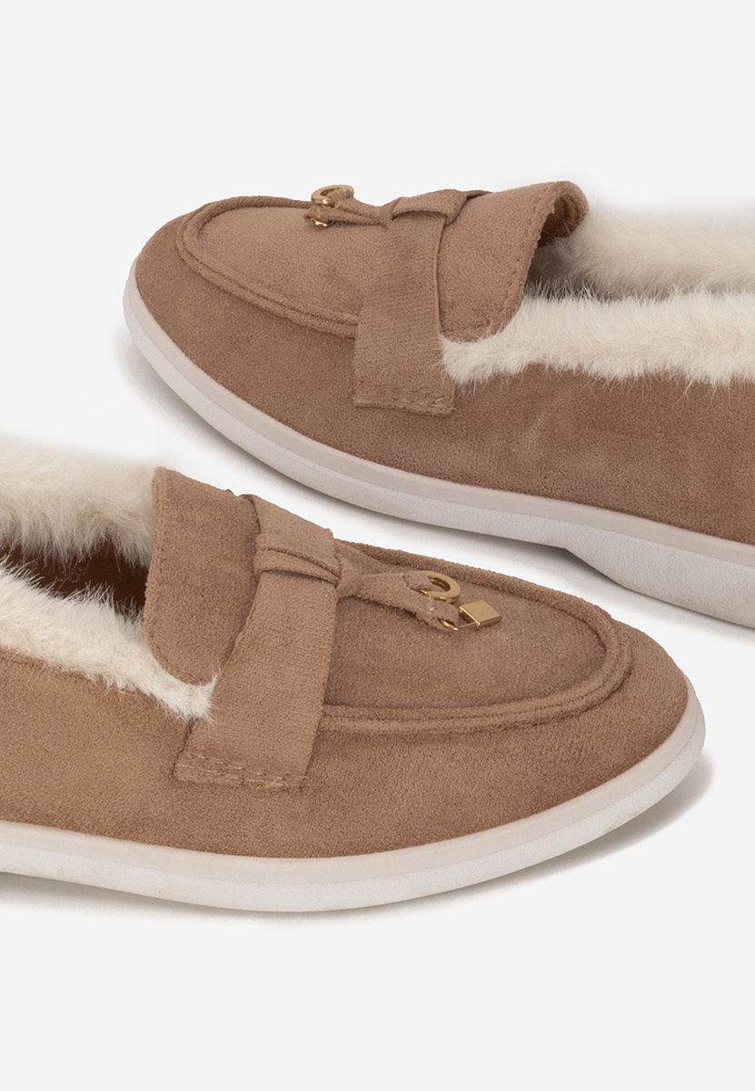 Semilla khaki női loafer cipő