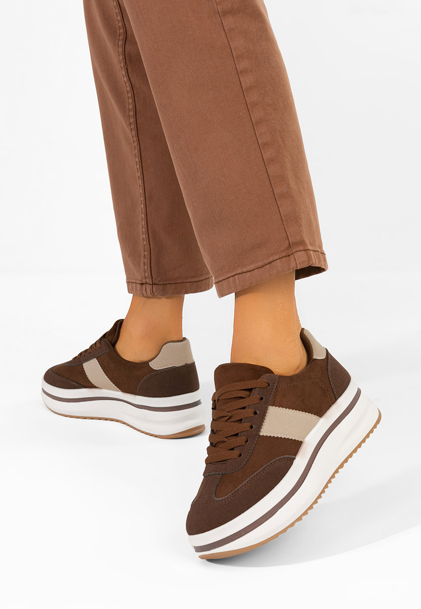 Zashia barna telitalpú platform sneaker