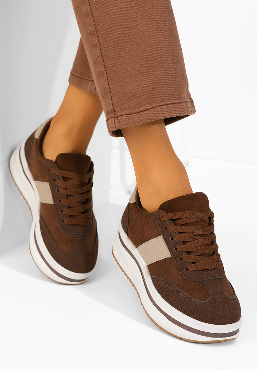 Zashia barna telitalpú platform sneaker