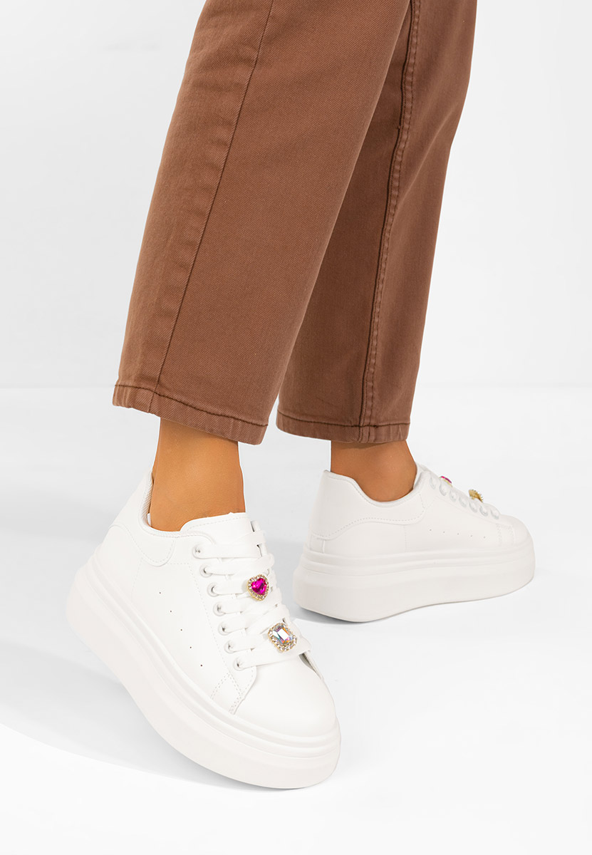 Delaina fehér telitalpú platform sneaker