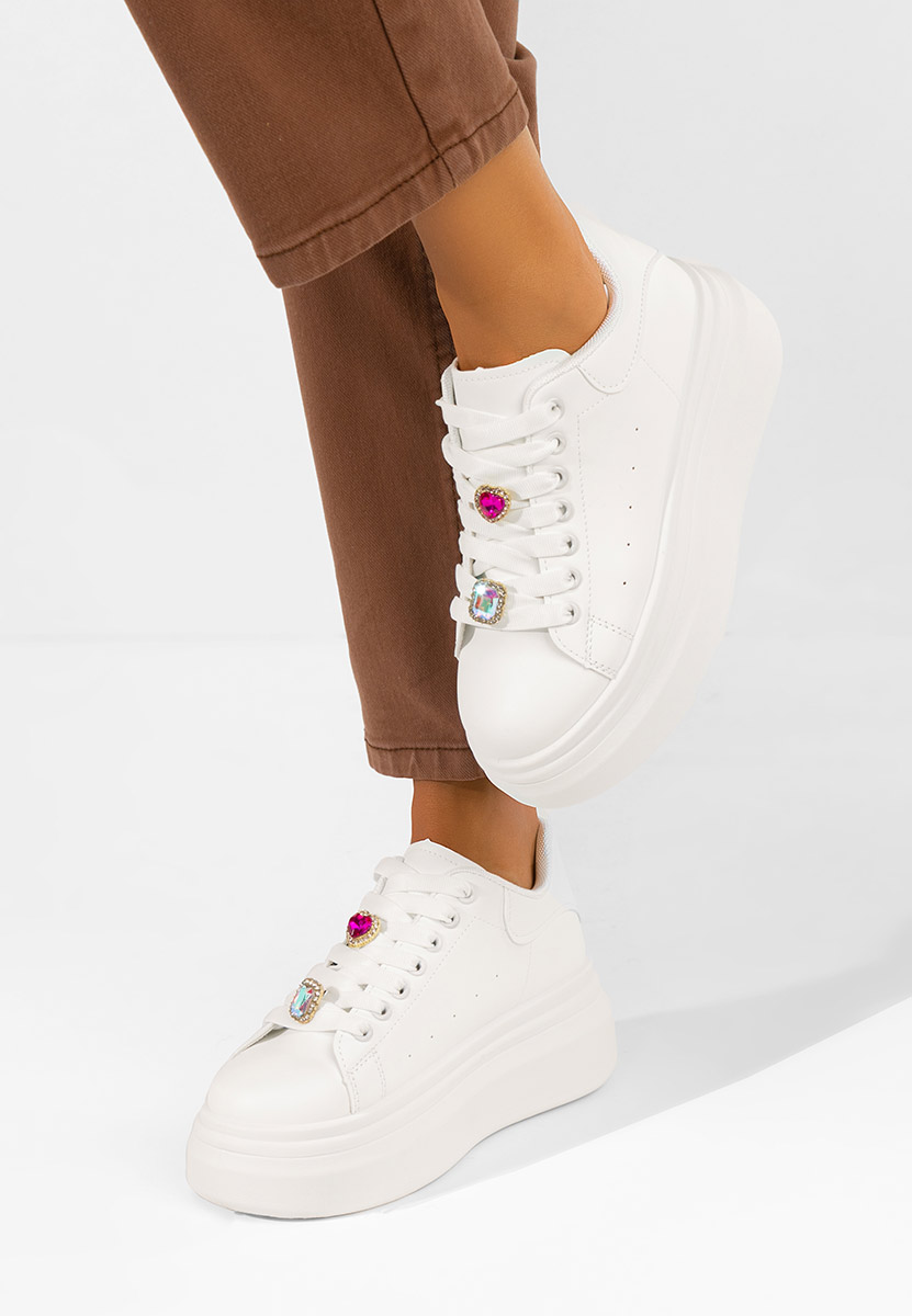 Delaina fehér telitalpú platform sneaker