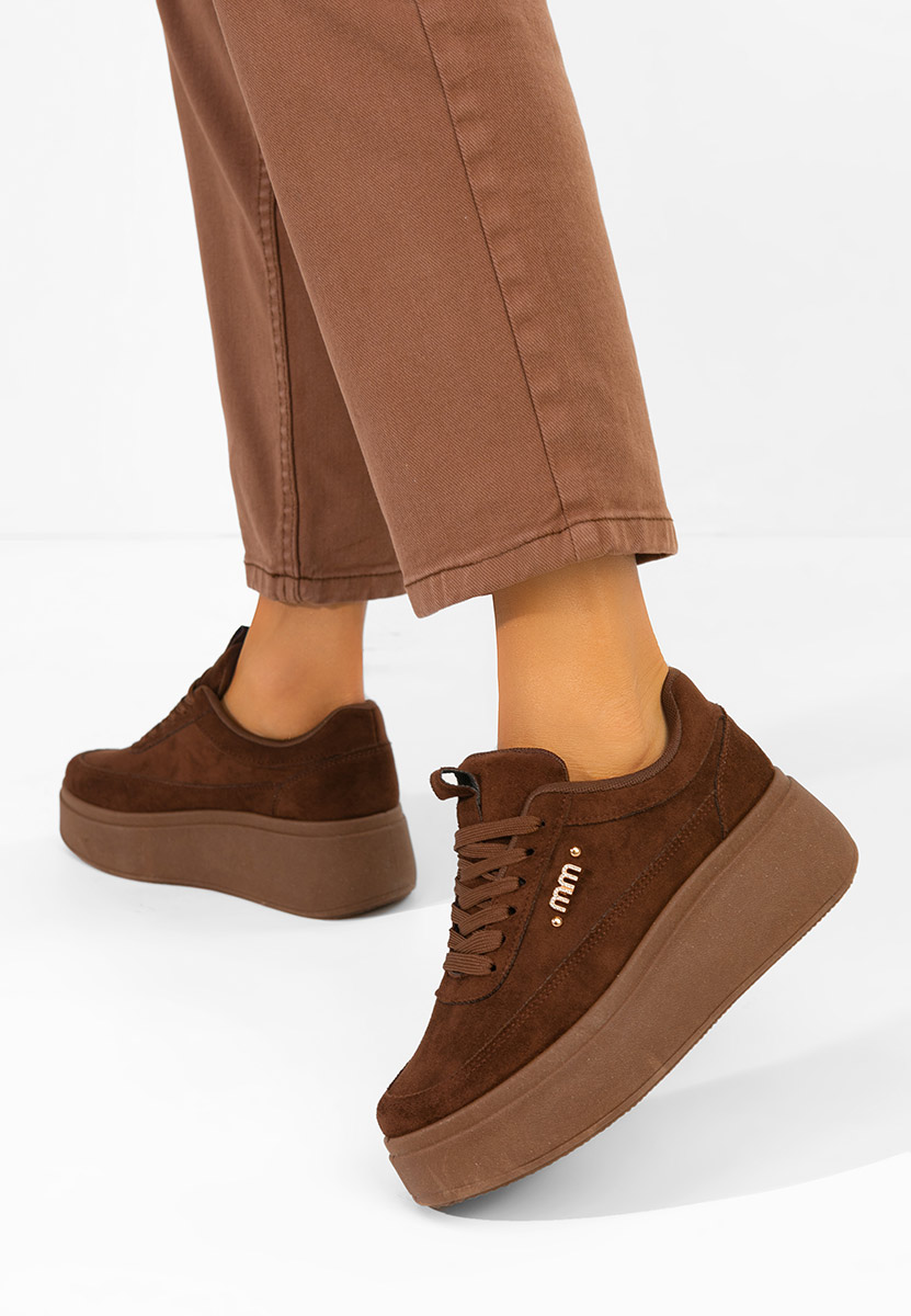Misheya barna telitalpú platform sneaker