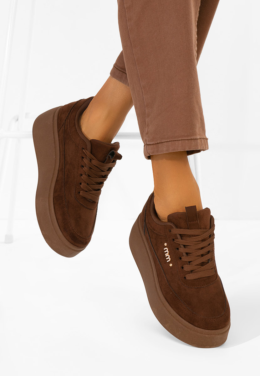 Misheya barna telitalpú platform sneaker
