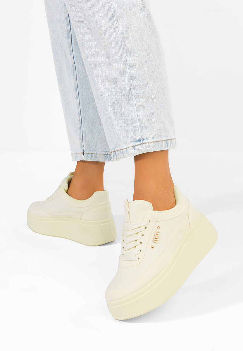 Misheya sárga telitalpú platform sneaker