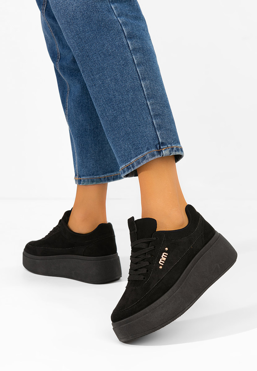Misheya fekete telitalpú platform sneaker