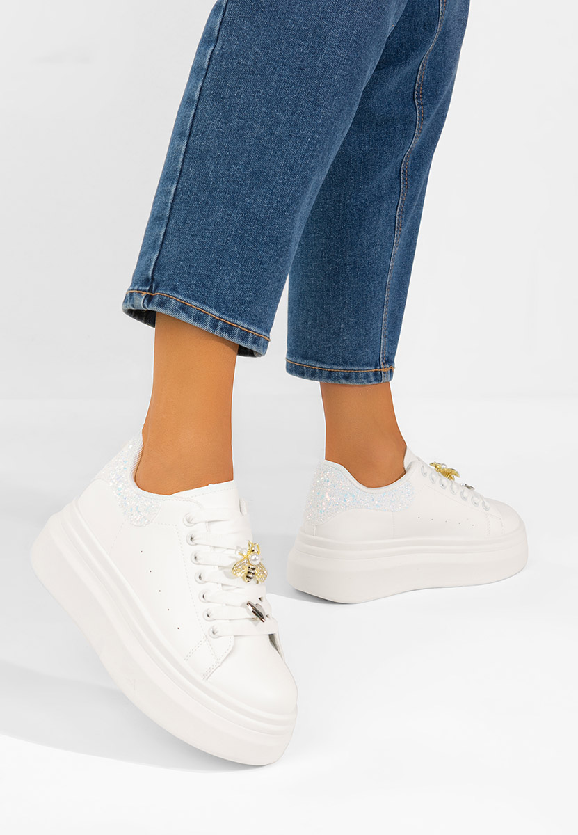 Medelia fehér telitalpú platform sneaker