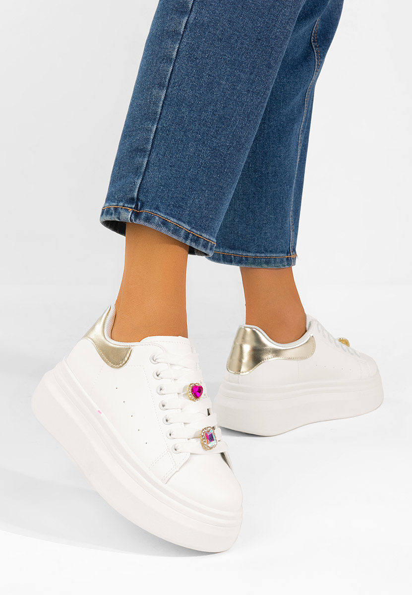 Delaina v3 fehér telitalpú platform sneaker