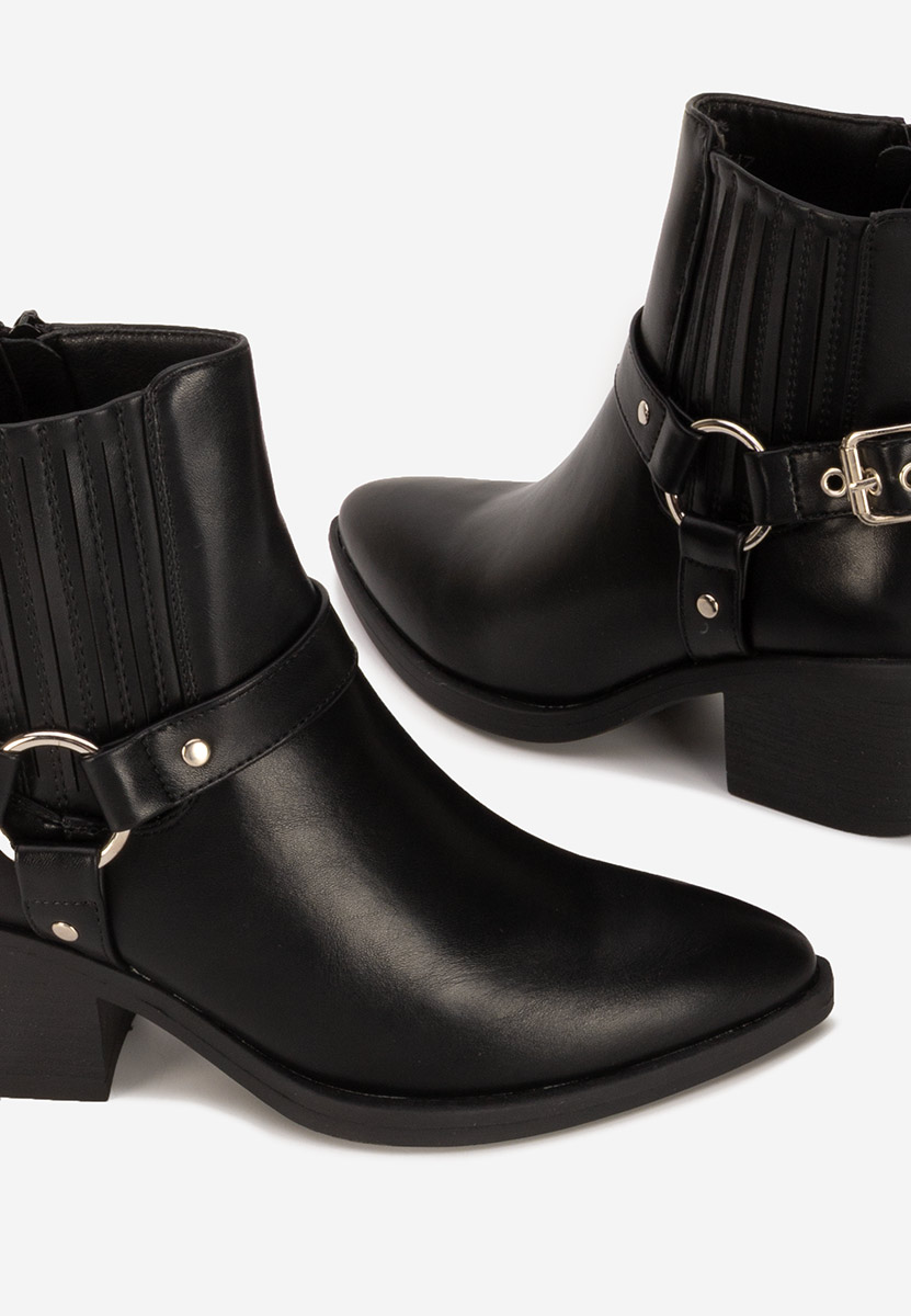 Frankia fekete cowboy csizma