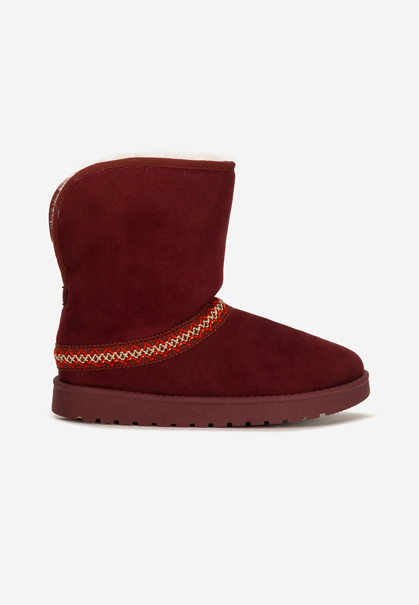 Alura borvörös női téli csizma