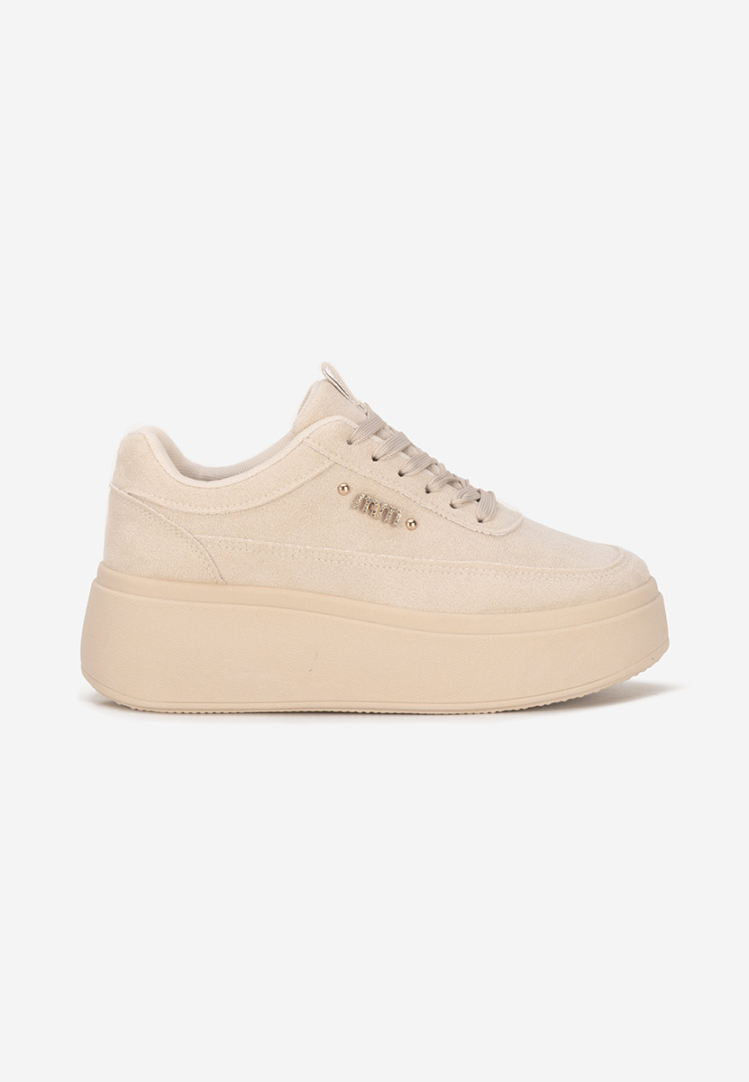 Misheya bézs telitalpú platform sneaker