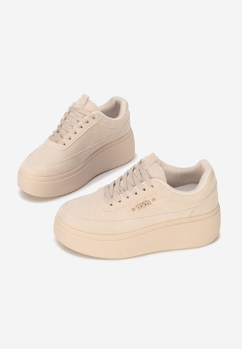 Misheya bézs telitalpú platform sneaker