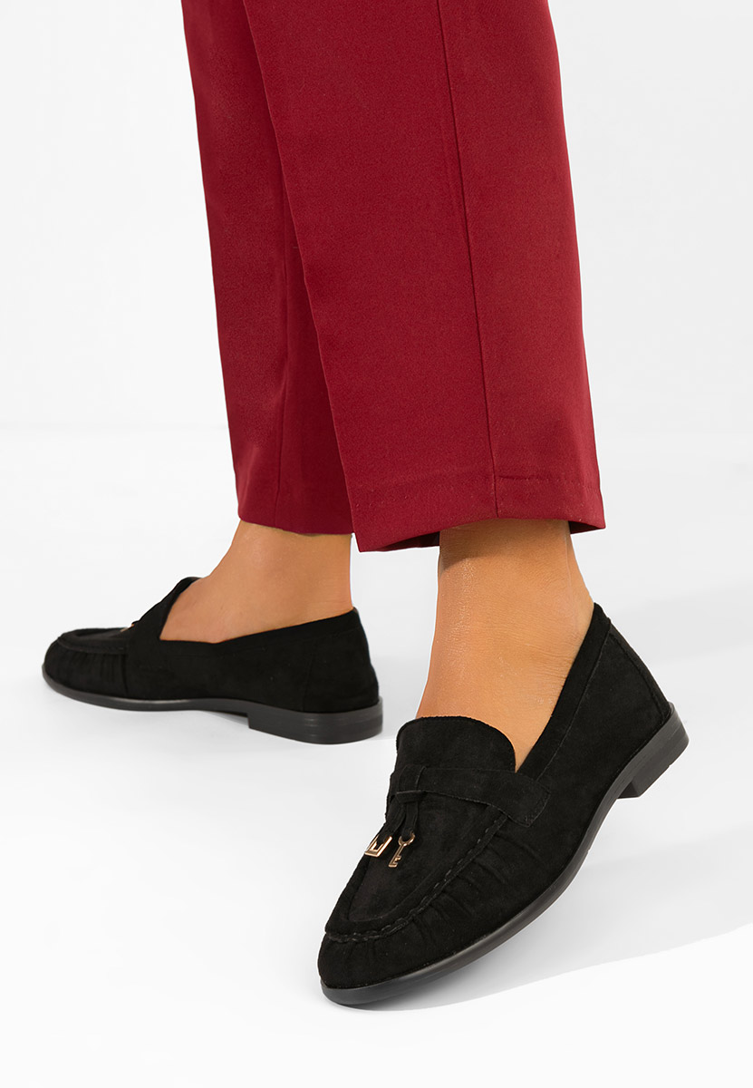 Soliene fekete női loafer cipő