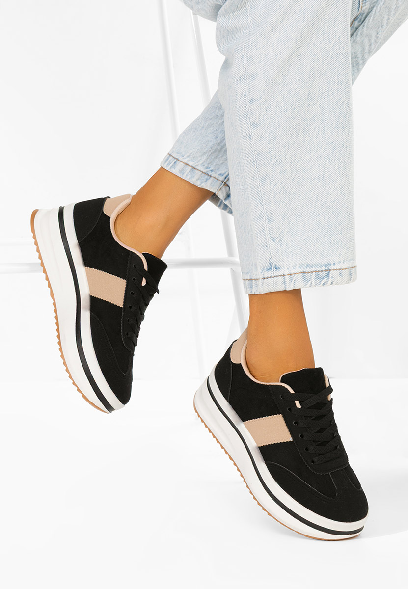 Zashia fekete telitalpú platform sneaker