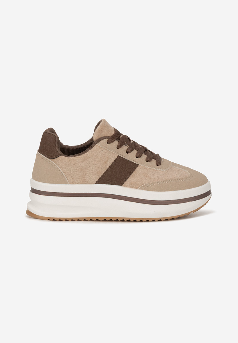 Zashia bézs telitalpú platform sneaker