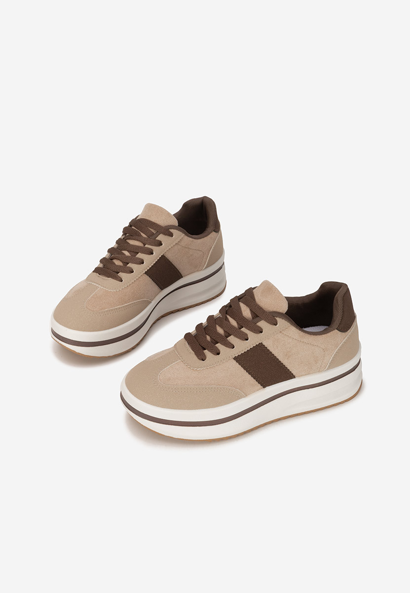 Zashia bézs telitalpú platform sneaker