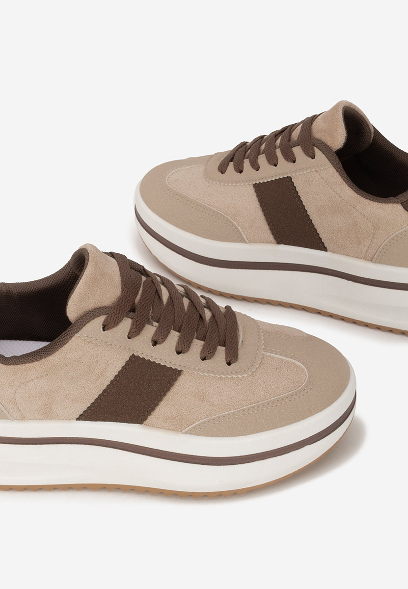 Zashia bézs telitalpú platform sneaker