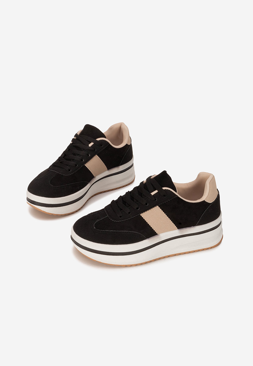 Zashia fekete telitalpú platform sneaker