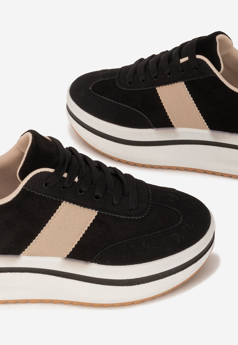 Zashia fekete telitalpú platform sneaker