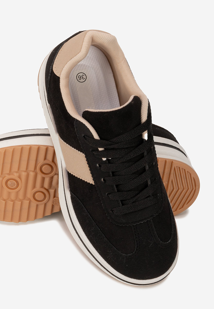 Zashia fekete telitalpú platform sneaker
