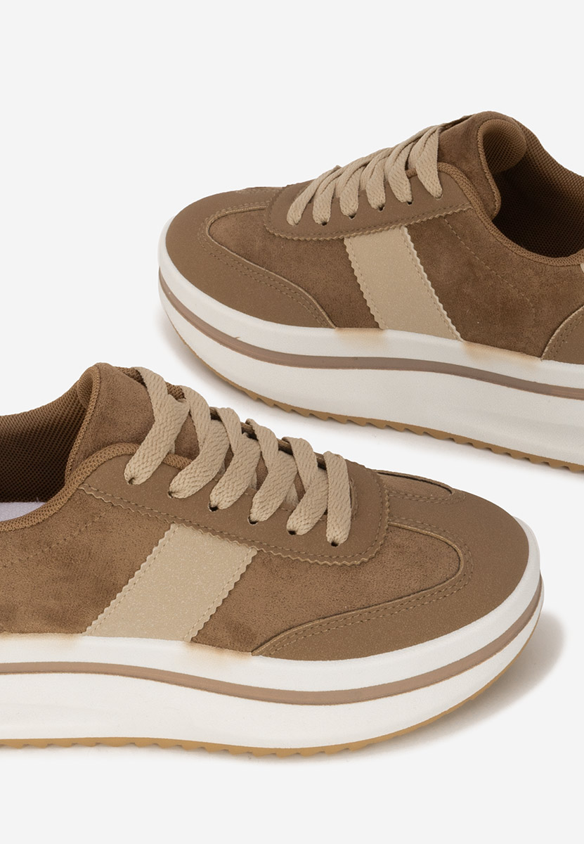 Zashia khaki telitalpú platform sneaker
