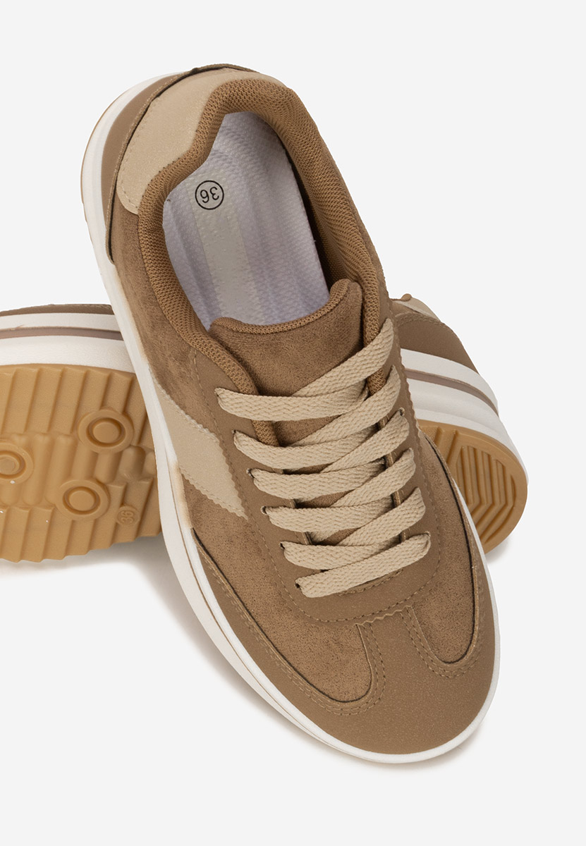 Zashia khaki telitalpú platform sneaker