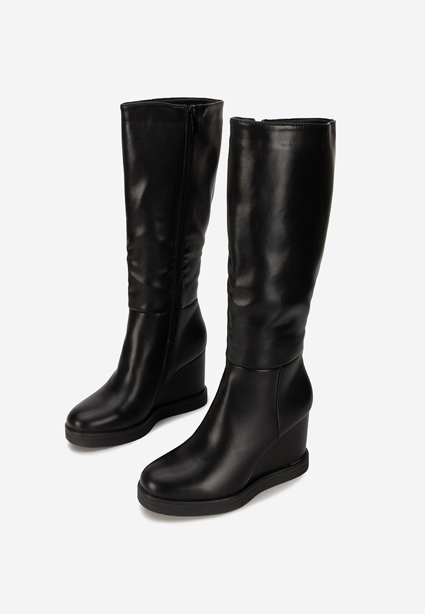 Isniera fekete platform csizma