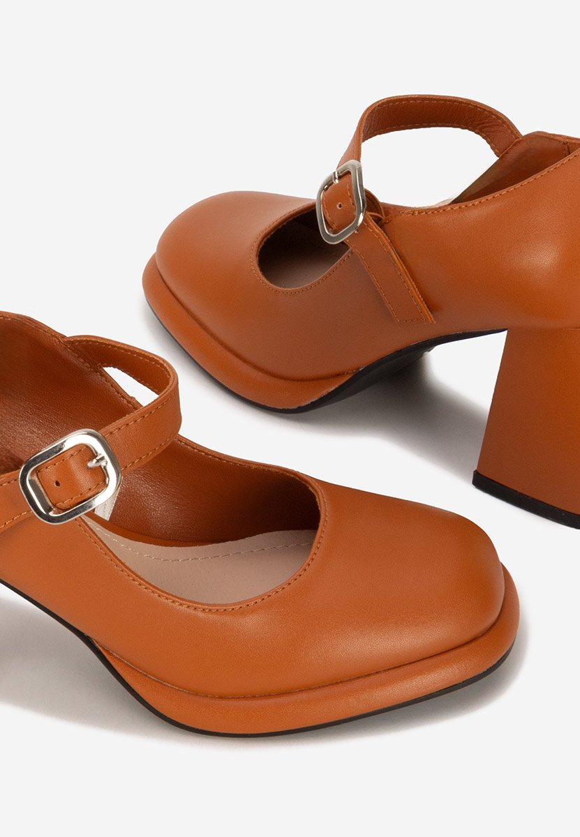 Alisara camel bőr félcipő