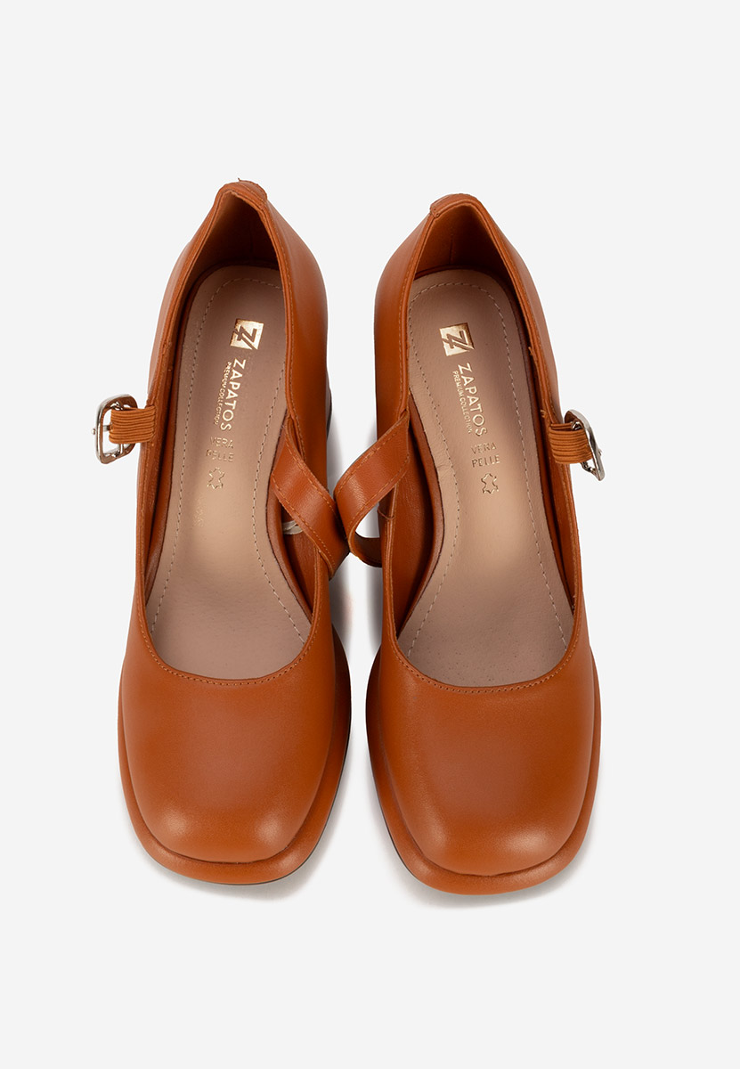 Alisara camel bőr félcipő