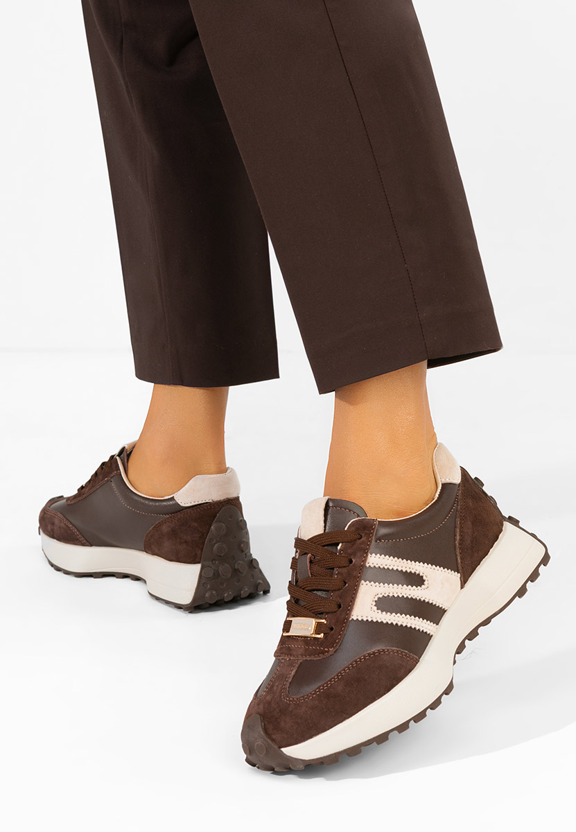 Sorellia v2 barna női bőr sneaker
