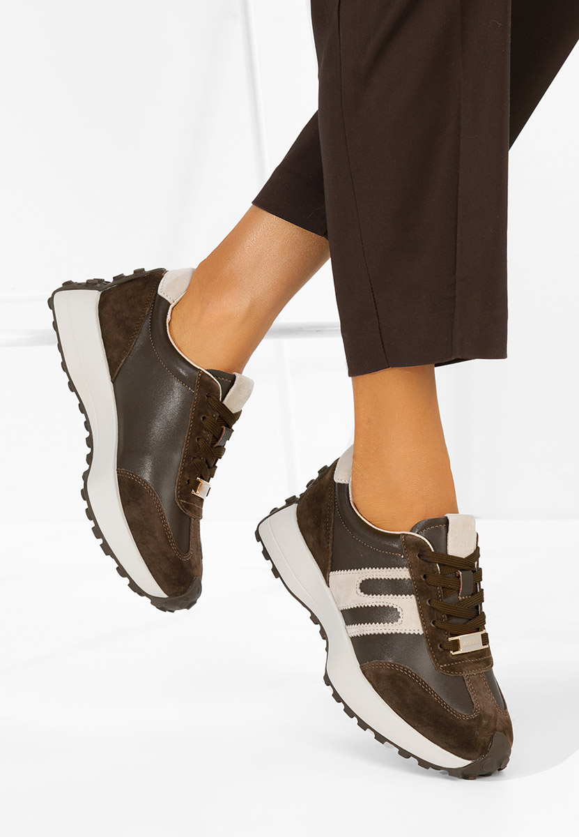 Sorellia v2 barna női bőr sneaker