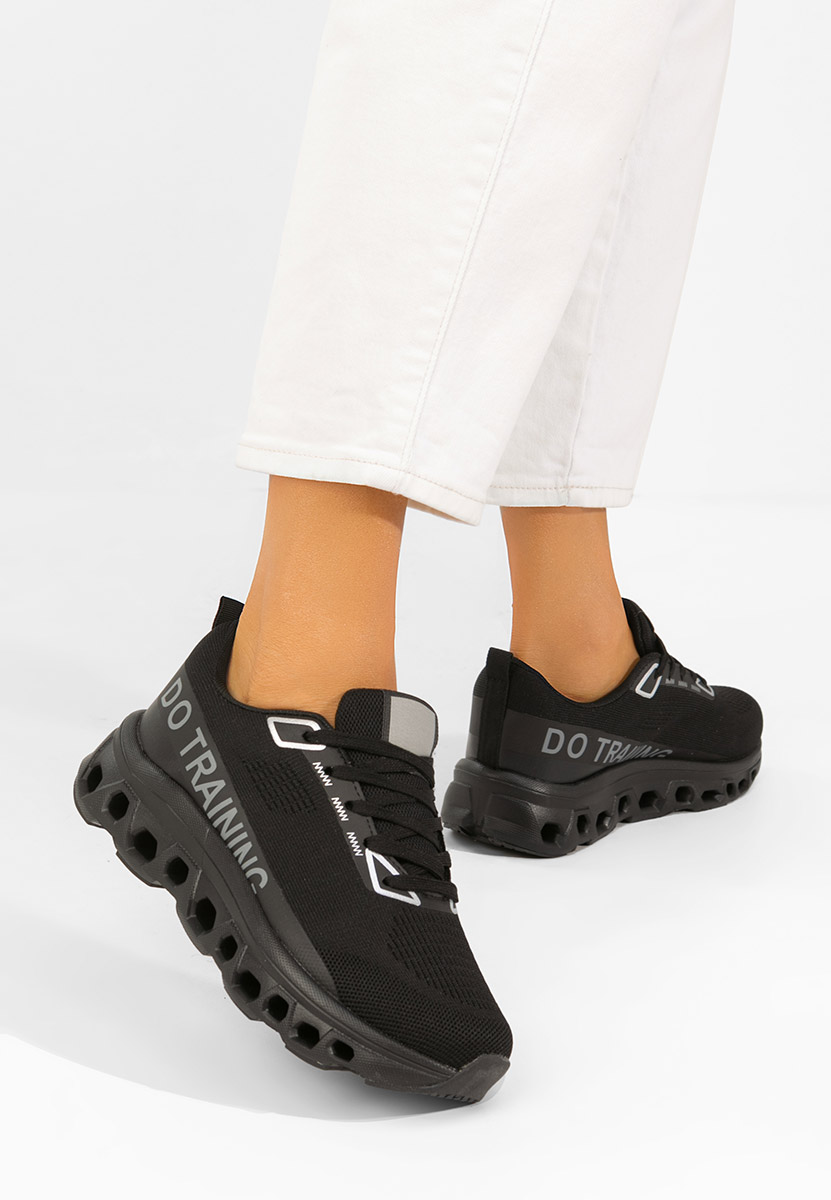 Turinia fekete telitalpú platform sneaker