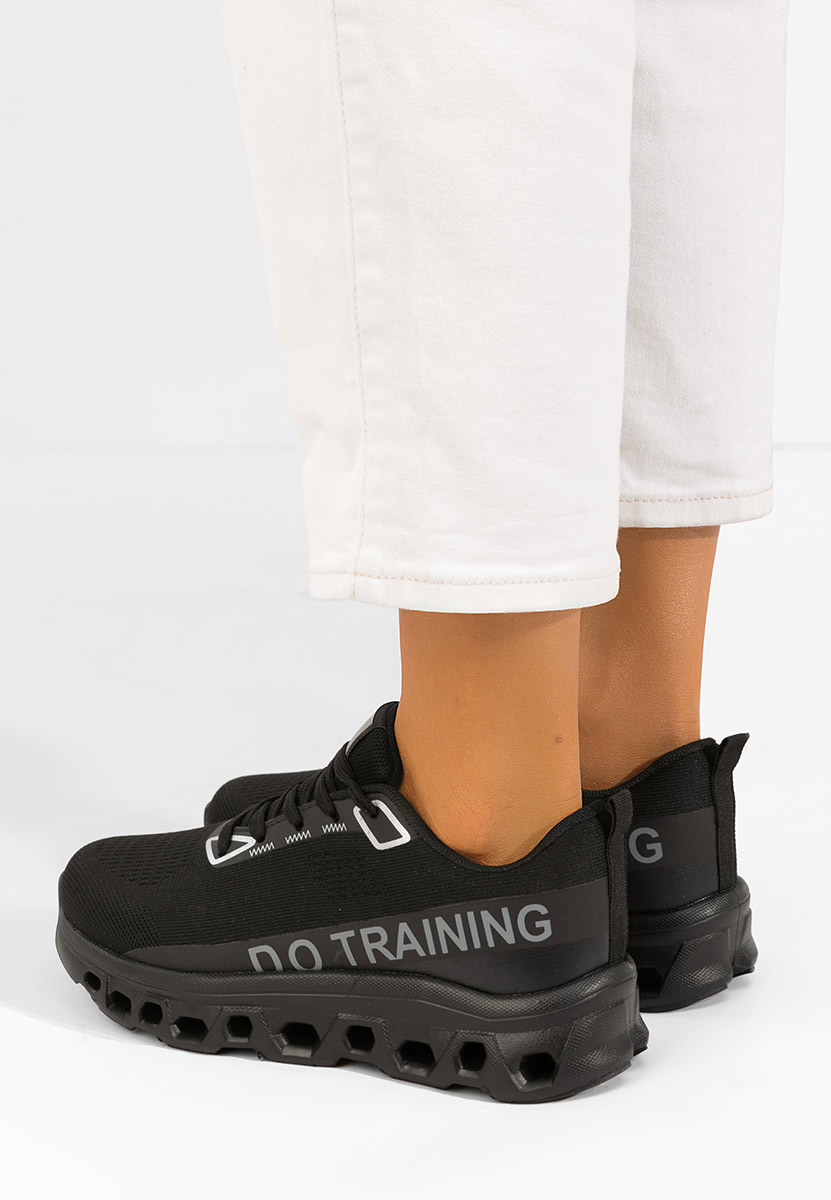 Turinia fekete telitalpú platform sneaker