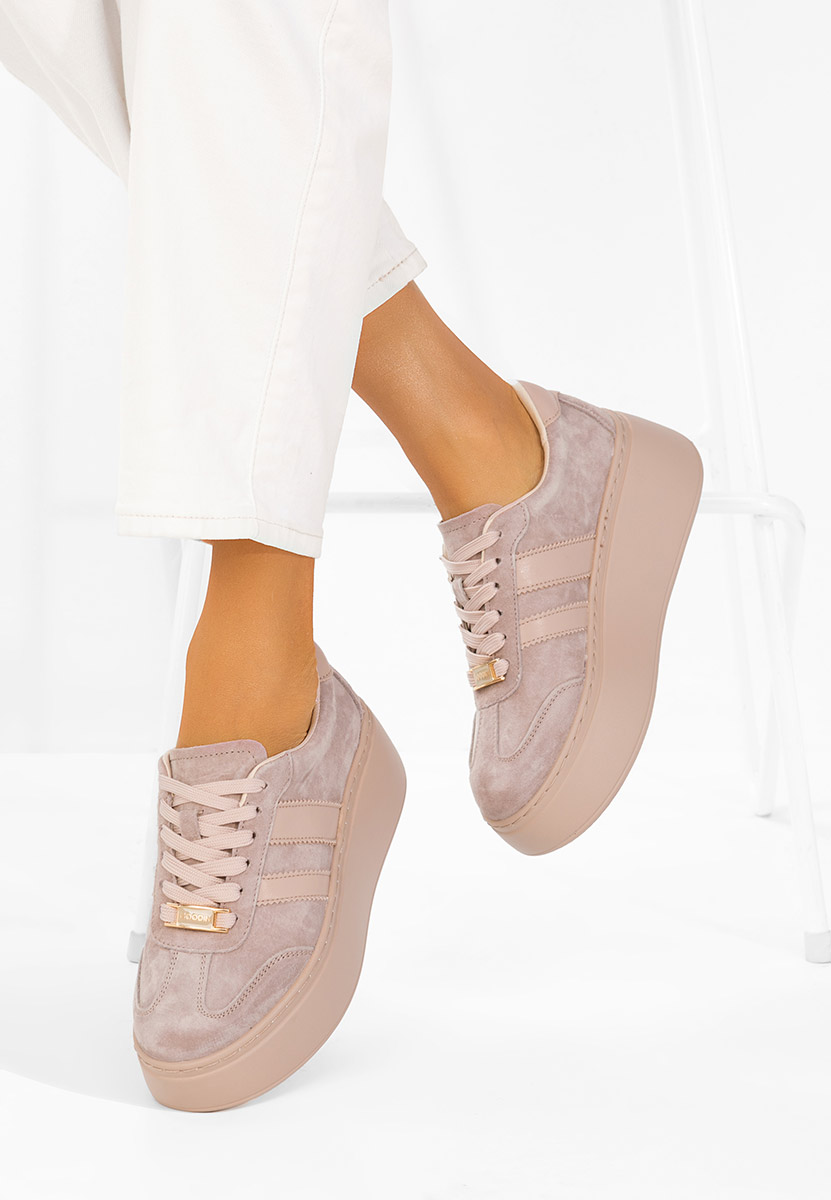 Ariabela bézs női bőr sneaker