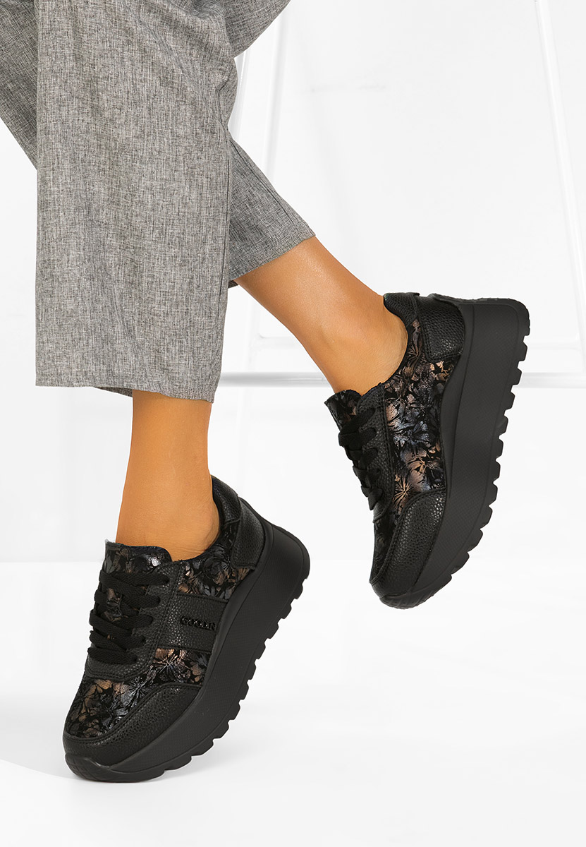 Densia v2 fekete telitalpú platform sneaker