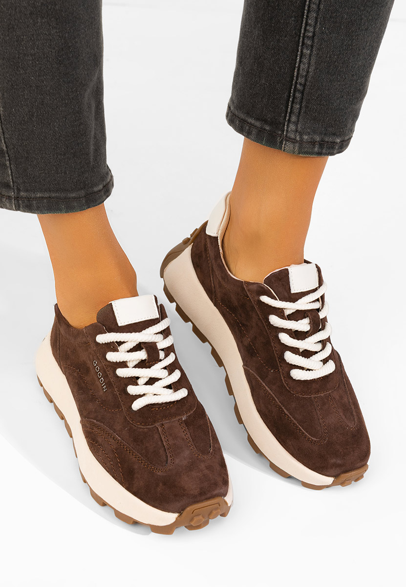 Isniella v2 barna női bőr sneaker