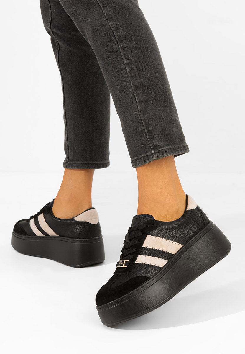 Ariabela v2 fekete női bőr sneaker
