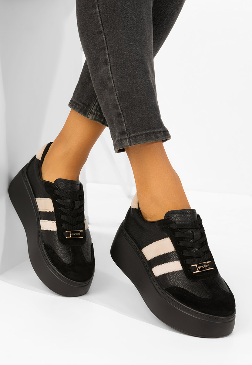 Ariabela v2 fekete női bőr sneaker