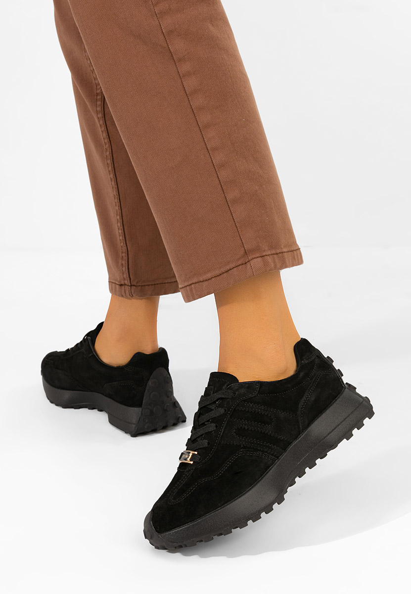 Samiara fekete női bőr sneaker