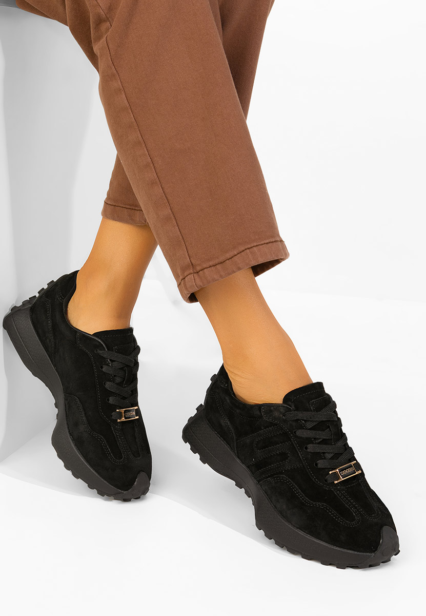 Samiara fekete női bőr sneaker